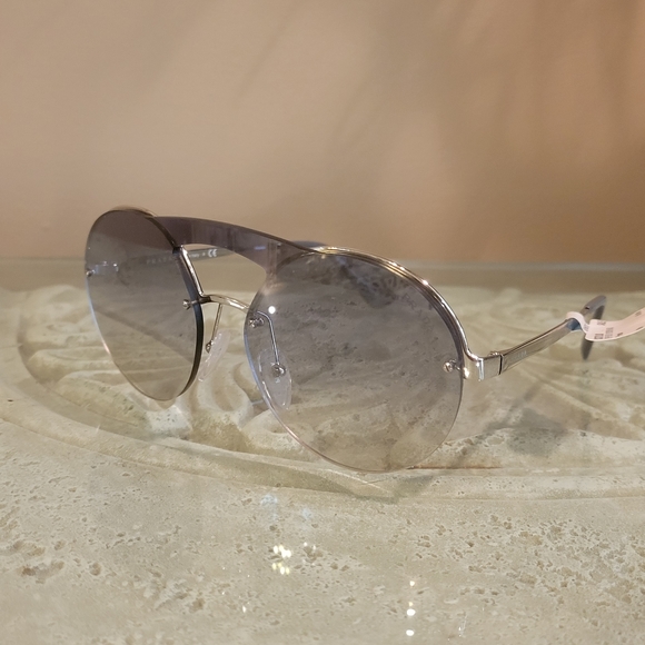 Prada SPR65T Sunglasses Modified Aviator Round Catwalk MA#1 - Picture 13 of 16